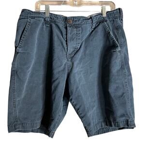 Abercrombie & Fitch Men Shorts 36 Blue Chino Pockets Outdoor Casual